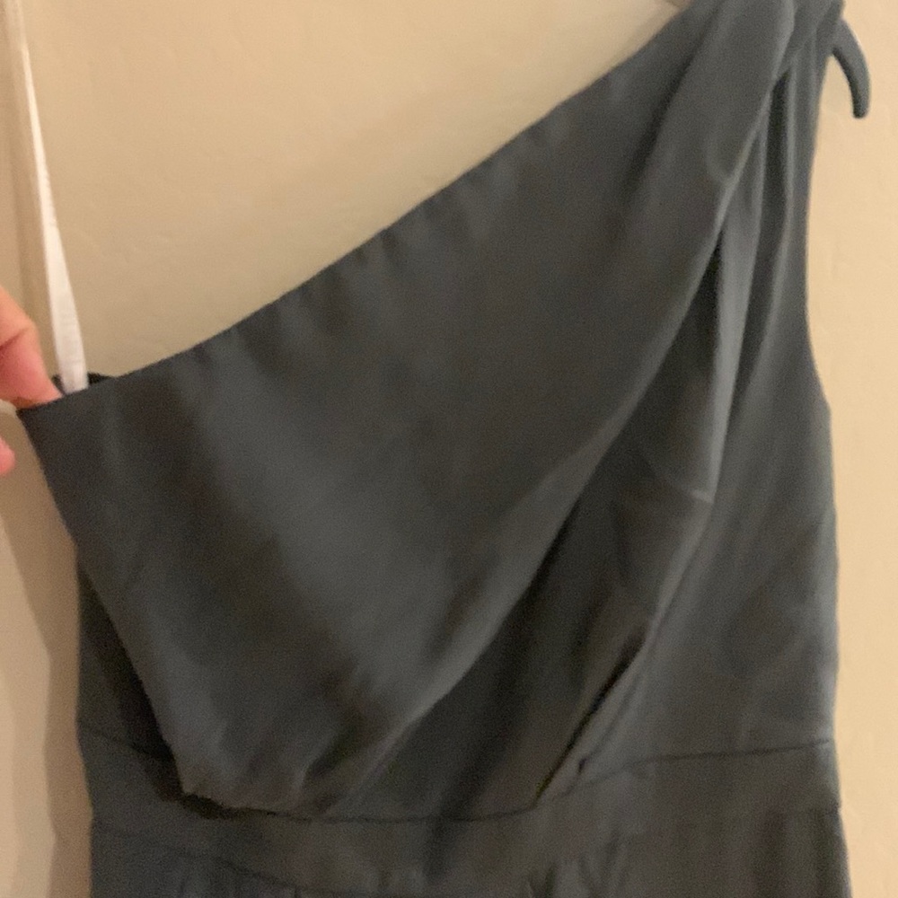 David’s Bridal One Shoulder Long Dress with Slit